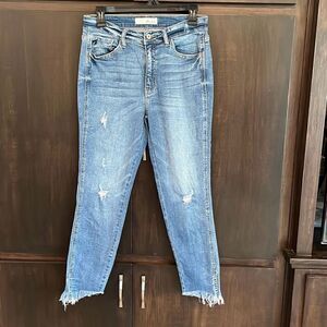 Kancan Raw Hem Distressed Skinny Jeans Size 28